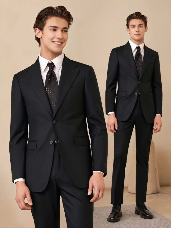 ÁO VEST ĐEN VẢI WOOL CAO CẤP SỬA MIỄN PHÍ - Ảnh 2