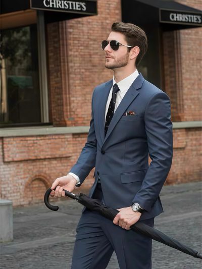 ÁO VEST XANH CHÌ VẢI WOOL CAO CẤP SỬA MIỄN PHÍ
