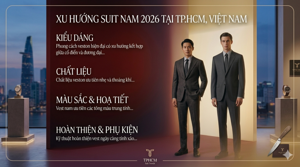 Xu Hướng Suit Nam 2026 Tại TP.HCM, Việt Nam