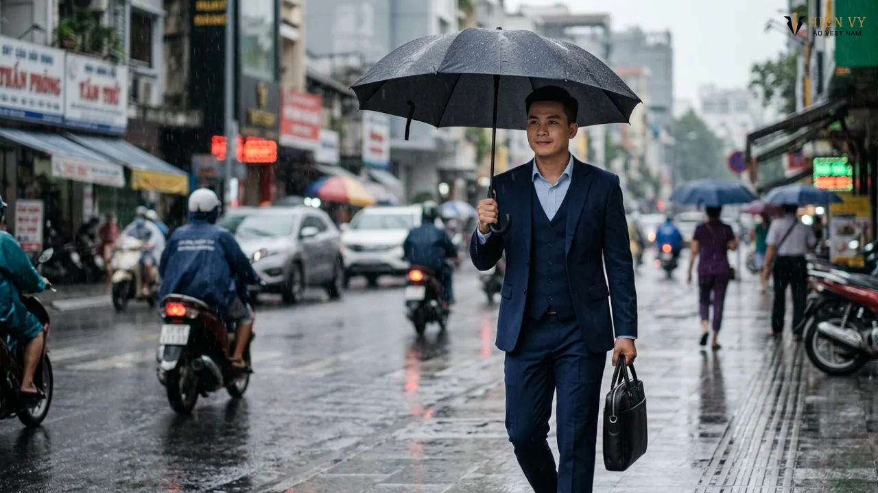 Vest Công Sở Mùa Mưa TPHCM: Chọn Vải Ít Nhăn
