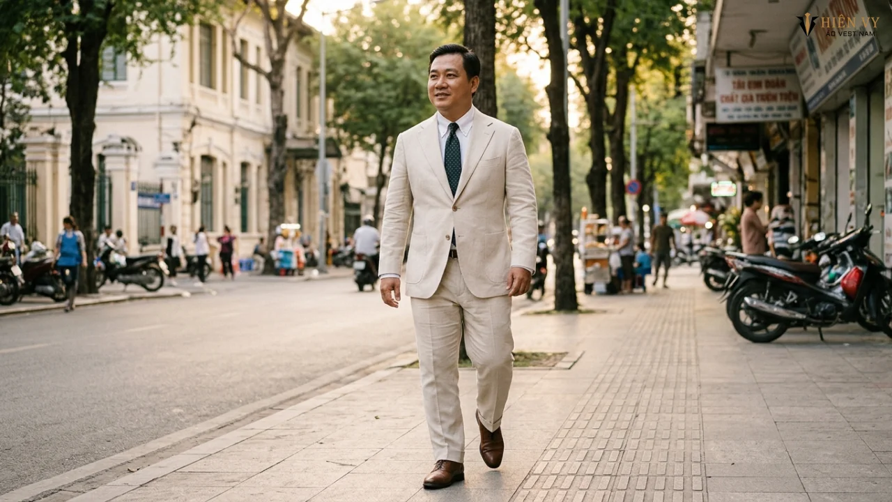 Vest Bigsize Màu Sáng (Be, Kem) Cho Người Trên 95kg: Mặc Sao Cho Gọn Và Sáng?
