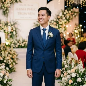 Vest Cưới Chú Rể Màu Xanh Navy: An Toàn, Tôn Dáng Mà Không Nhàm Chán