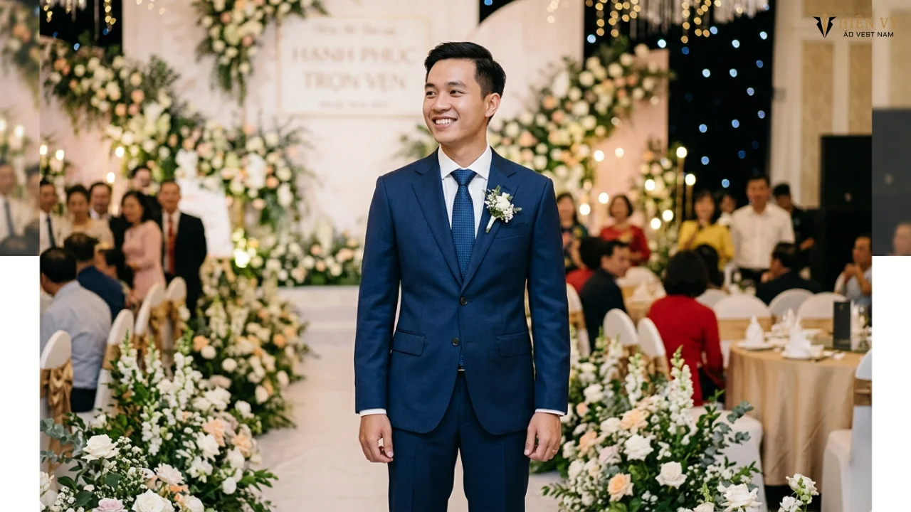 Vest Cưới Chú Rể Màu Xanh Navy: An Toàn, Tôn Dáng Mà Không Nhàm Chán
