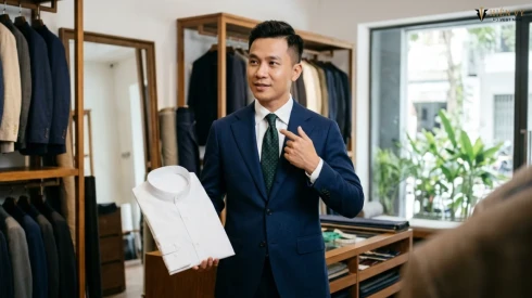 May Áo Sơ Mi Nam Mặc Cùng Vest: Nên Chọn Cổ Bẻ Hay Cổ Trụ?
